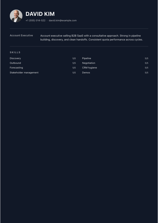 Geneva resume template preview